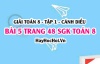 Giải bài 5 trang 48 Toán 8 Tập 1 SGK Cánh Diều